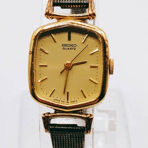 #43 SEIKO セイコー 1421-5630 腕時計 クウォーツ 3針 金色文字盤 ゴールド基調 時計 トケイ アクセサリー ヴィンテージ アンティーク