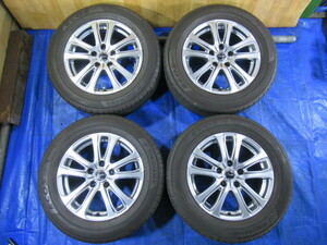 激安即決！美品 ARREEST 16-6.5J 5H/114.3 ET38 + YOKOHAMA 215/60R16 中古4本！マークX ティアナ エスティマ クラウン MPV等！T006983