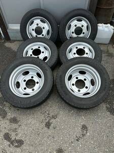 205/70R17.5 DUNLOP ENASAVE SPLT50 2021年製×2本　2022年製×4本 計6本セット TOPY DUA17.5x5.25 115-8TC キャンター等