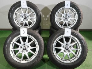 4本 社外 16インチ 6.5J +47 5H 114.3 スタッドレス ピレリ アイスゼロ アシンメトリコ 2022年 205/60R16 ヴォクシー ノア ステップワゴン