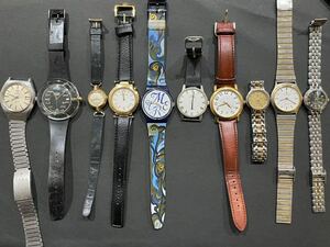 TK060803】スイス製腕時計【MOVADO/Guy Laroche】SWATCH/TECHNOS/COACH/BUREN【Klaeuse】RADOなど10本セット【ジャンク扱い】