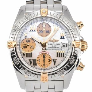 ブライトリング BREITLING B13358 クロノ コックピット ビコロ ホワイトシェル 文字盤 自動巻き メンズ 美品 箱・保証書付き H#128474