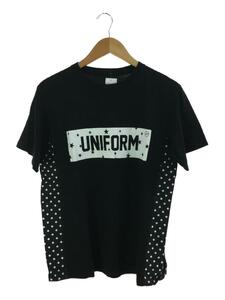 uniform experiment◆Tシャツ/1/コットン/BLK/プリント/UE-160033