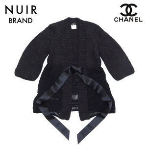 【先着50名限定クーポンを配布中!!】 シャネル CHANEL カーディガン レース　切り替え アルパカSize:38　2007年製 グレー