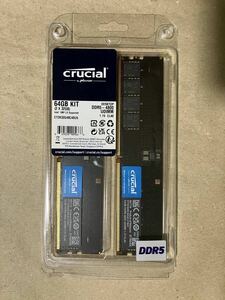 [中古美品] crucial DDR5 4800 64GB （32GB×2枚）UDIMM