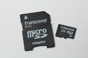 2GB microSDカード　Transcend ●アダプター付