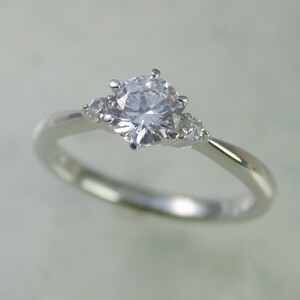 婚約指輪 安い エンゲージリング プラチナ ダイヤモンド 0.3カラット 鑑定書付 0.37ct Eカラー VVS2クラス 3EXカット GIA