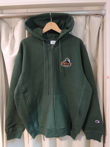 X-LARGE XLARGE エクストララージ XLARGE×Champion REVERSE WEAVE FULL-ZIP HOODED SWEAT チャンピオン 緑 Mサイズ 最新人気品 値下げ！