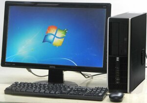HP Compaq 6000 Pro SFF-E7500 ■ 22インチ 液晶セット ■ Core2Duo-E7500/DVDROM/DisplayPort/Windows7 デスクトップ