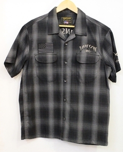 【中古】 VANSON メンズ半袖シャツ XL VANSON/半袖シャツ/XL/チェック