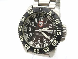 1円◆稼働◆ ルミノックス 黒 クオーツ メンズ 腕時計 コマ N13706