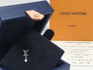 2024年4月購入！LOUIS VUITTON ルイヴィトン ピアス イディール ブロッサム LV K18ホワイトゴールド×ダイヤモンド 片耳用 保存袋・箱付