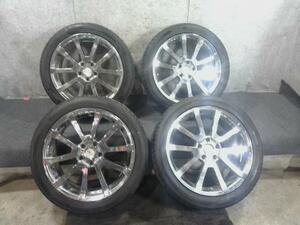 中古 ウェッズ WEDS ZEA 19インチ 8J +48 PCD114.3 245/45ZR19 タイヤホイール4本セット