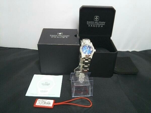 【箱、取説付】SWISS MILITARY スイスミリタリー エレガント ML-103 腕時計 レディース シルバー系 文字盤カラーブルー系 クォーツ