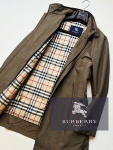 M22【スタイリッシュに着こなす】定価18万 超美品●BURBERRY LONDON●都会的スポーティ●高級ジャケットコート バーバリーコート メンズ M