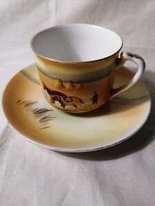 オールドノリタケ　カップ&ソーサー　1911年頃　ヨーロッパ輸出用　風景図　ティーカップ　紅茶　珈琲　モーニングティー　46CS62b1　