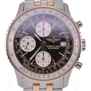 ブライトリング BREITLING D13022 オールドナビタイマー クロノグラフ デイト SS/K18YG 自動巻き メンズ 美品 D#130327