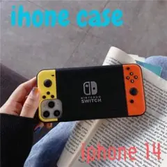 【iPhone14用】iphoneカバー　イエロー×オレンジ　 色違い