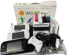 お04-198a//【現状品】Wii WiiUまとめ 本体コントローラー WiiFit Plus 動作未確認 ジャンク Nintendo