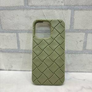 良品 ボッテガヴェネタ iPhone13 Pro スマホケース BOTTEGA VENETA イントレチャート ラバー シリコン シリコーン 緑系 グリーン