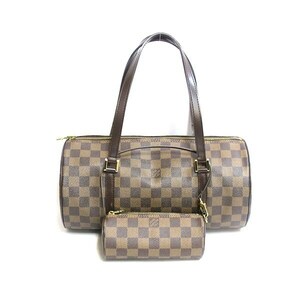 LOUISVUITTON ルイヴィトン N51303 パピヨン30 ダミエ ハンドバッグ ポーチ付き【送料無料】中古品 used AB