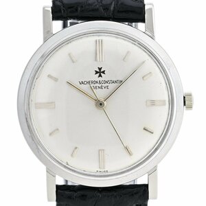 ヴァシュロン・コンスタンタン VACHERON CONSTANTIN 6406 腕時計 WG レザー 手巻き シルバー メンズ 【中古】