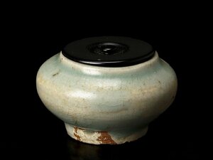 【古美味】宋 青磁 小壺（茶入）中国古玩 茶道具 保証品 Et5G