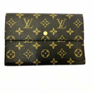 【1円スタート】LOUIS VUITTON ルイ・ヴィトン M60135 モノグラム ポシェット パスポール 三つ折り ブラウン 長財布 262877