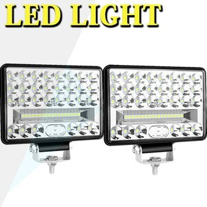 送料込.. 投光器 トラック 12V/24V LED ワークライト 作業灯 6インチ 144W 6500K SUV 6C-144W 農業機械 2個 前照明灯 建設機械 駐車場