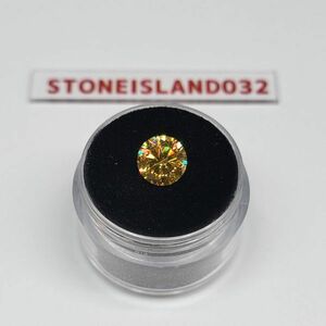 ラボ ゴールデンダイヤモンド 2ct ラウンドカット 宝石 輝き 高品質 宝石シリーズ ラウンド形状 モアッサナイト 証明書付 C730