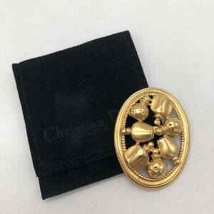 Christian Dior クリスチャン ディオール ブローチ ゴールド メタル アクセサリー P1440