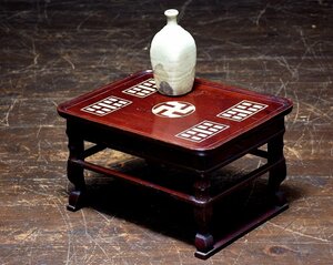 【蔵A2647】朝鮮古美術　李朝木工　象嵌螺鈿　ヘジュバン　小盤