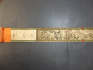 旧蔵 中国元代畫家 王振鵬 人物畫 宣紙 中国美術 極細工 古美術品 Z0303