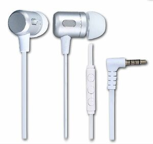 Mag earphone metal Ⅳ with controller heavy bass high bit sound white