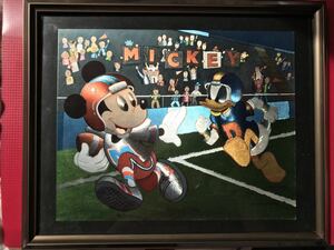 【Disney】Mickey & Donald★キラキラ絵画★額縁付き