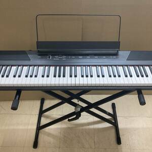 【1円～】ALESIS 電子ピアノ 88鍵盤 RECITAL [スタンド付] キーボード 音楽 楽器 ブラック 黒【中古品】