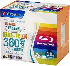 ブルーレイディスク 1回録画用 BD-R バーベイタム DL 50GB 20枚 ホワイトプリンタブル 20枚_単品 片面2層