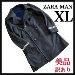 ★美品★ZARA MAN  ザラ マン 羊毛 ピーコート ブラウン  XL
