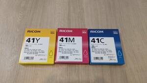 【未使用】RICOH 純正インクカートリッジ 3点セット GC41C GC41M GC41Y SGカートリッジ Mサイズ