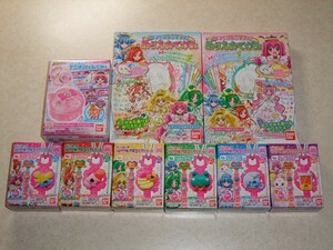 バンダイ スマイルプリキュア！ プリキュアサウンドスマイルパクト プリキュアつなげてキュアデコル ストラップ 全6種 ぬりえおてがみ 食玩