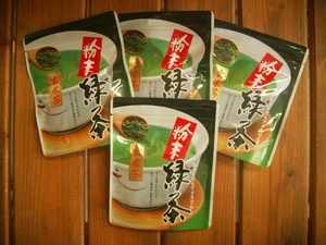 送料無料 静岡産/粉末玄米茶4袋/　深蒸し茶 フンマツ 産地直送　回転寿司 カテキン　