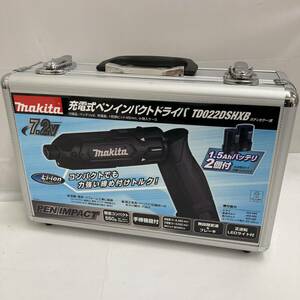 【未使用品①】☆makita 充電式ペンインパクトドライバ TD022DSHXB☆マキタ／黒／ブラック／7.2V／1.5Ah／バッテリ2個付／電動工具／DG0