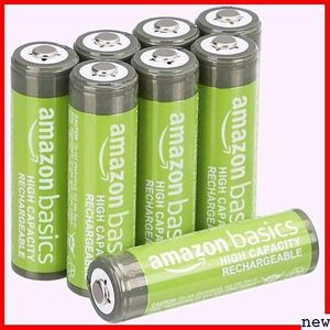 新品★ ベーシック 最小容量2400mAh、約400回使用可能 単3形8個セット 充電式ニッケル水素電池 充電池 34