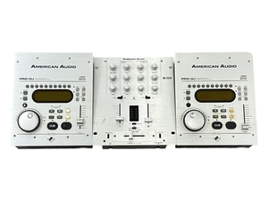 【動作保証】 AMERICAN AUDIO PRO-DJ Q-D2 CDJセット ミキサー CDプレイヤー アメリカンオーディオ ジャンク N8733390