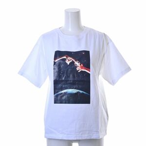 美品 MUVEIL E.T. プリント Tシャツ 38 ホワイト ミュベール KL4CBU2Q64