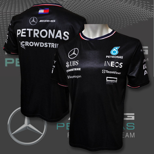 【Mサイズ】メルセデスAMG ペトロナス F1チーム 2024 レプリカTシャツ ハミルトン ラッセル アパレル