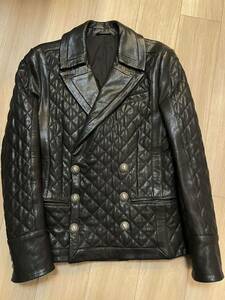 BALMAIN バルマン レザージャケット ラムレザージャケット 羊革 黒 48 L程度 美品 アウター 高級ライン