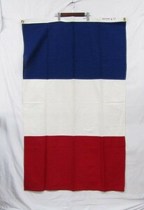 Vintage BULLDOG フランス フラッグ 国旗 タペストリー インテリア 雑貨 ディスプレイ ファブリック ミリタリー 古着 ビンテージ 2MA1850