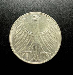 【911】西ドイツ　5マルク銀貨　1974　銀62.5％　11.2g