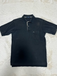 バーバリー　ポロシャツ　半袖　黒　Burberry　Sサイズ（日本サイズM程度）